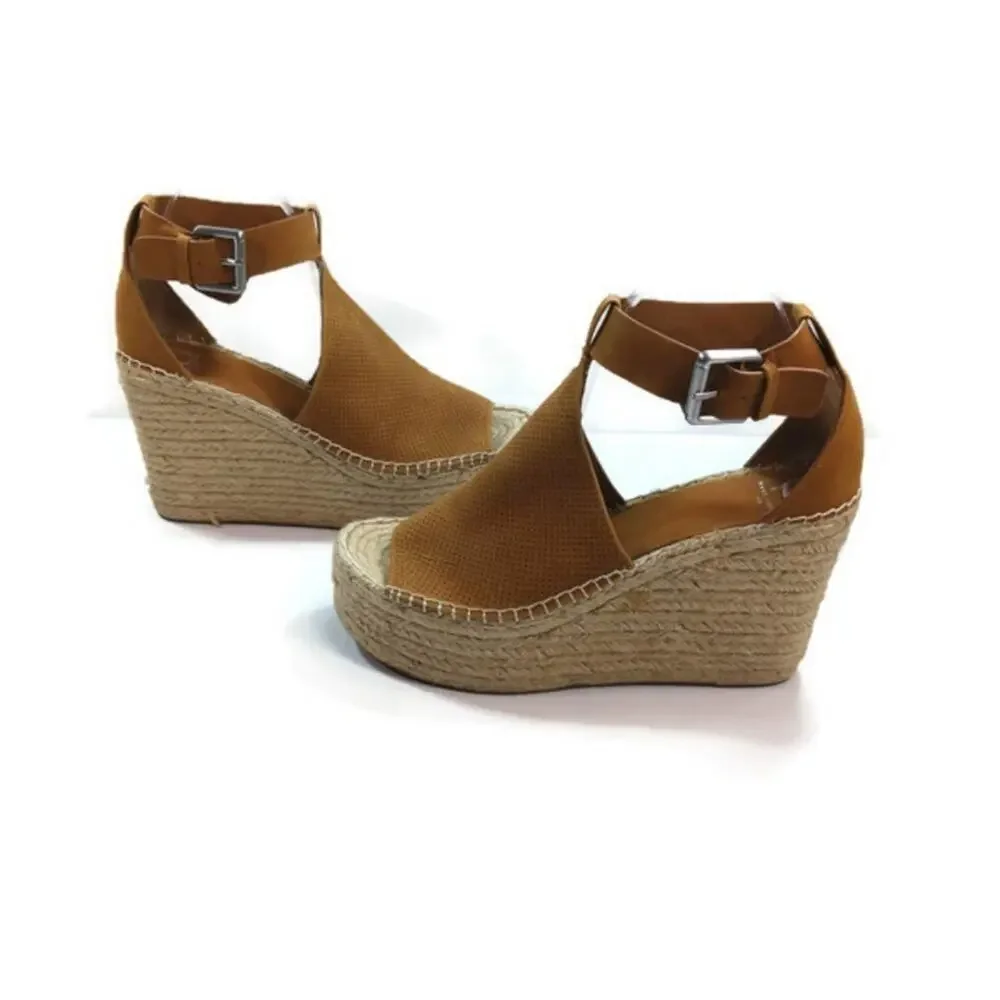 Marc Fisher Leather Espadrille GUC  Size 9.5M     SS1332